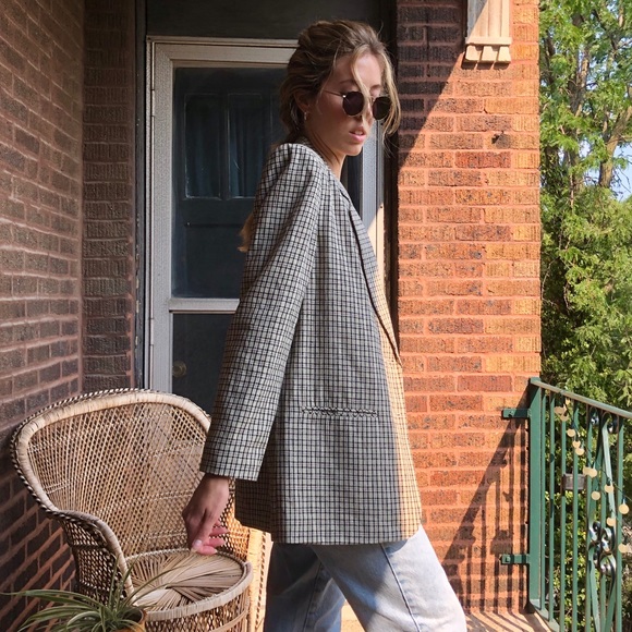 Vintage Plaid Blazer - Picture 6 of 6